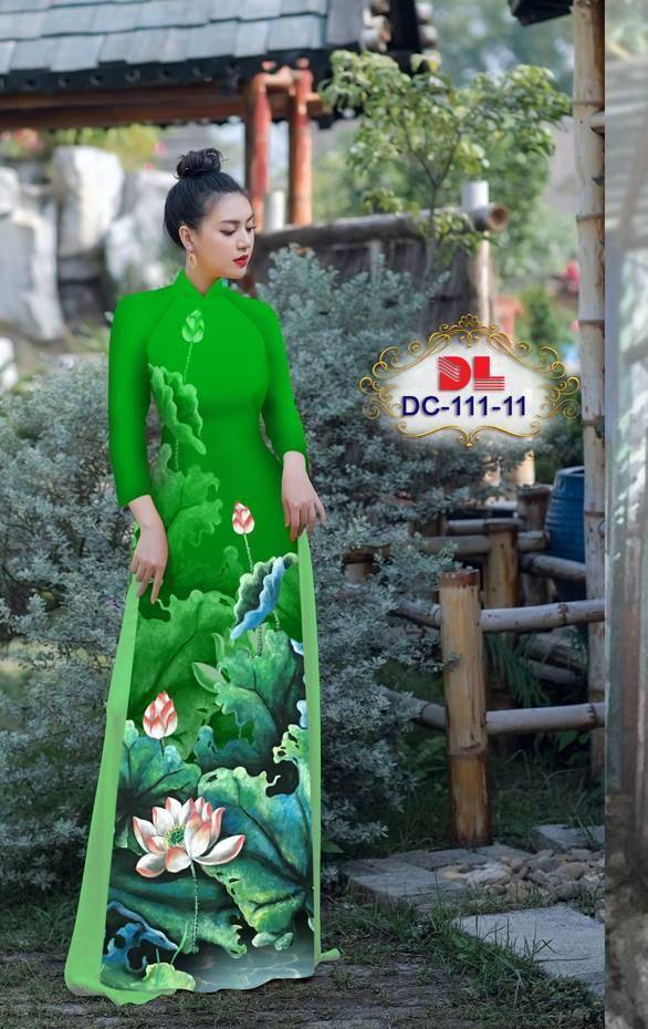 Vải Áo Dài Hoa Sen Thiết Kế 2021 AD DC111 31 Vải Áo Dài Hoa Sen Thiết Kế 2021 AD DC111