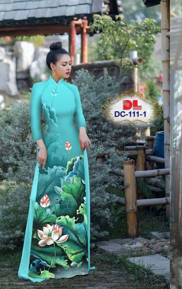 Vải Áo Dài Hoa Sen Thiết Kế 2021 AD DC111 33 Vải Áo Dài Hoa Sen Thiết Kế 2021 AD DC111