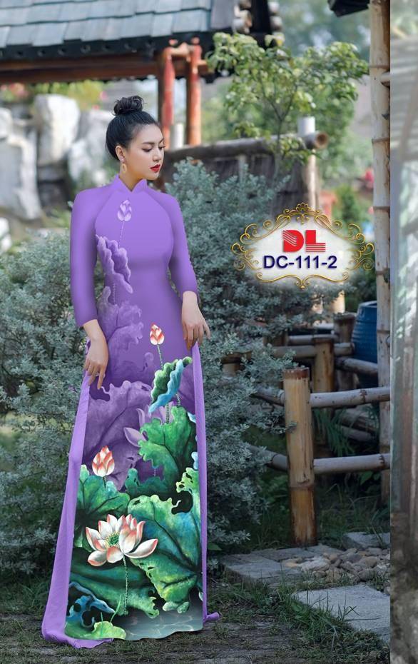 Vải Áo Dài Hoa Sen Thiết Kế 2021 AD DC111 34 Vải Áo Dài Hoa Sen Thiết Kế 2021 AD DC111