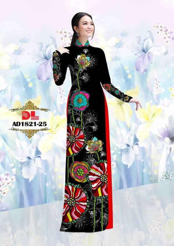 Vải Áo Dài Hoa In 3D Vừa Ra AD DL1821 71 Vải Áo Dài Hoa In 3D Vừa Ra  AD DL1821