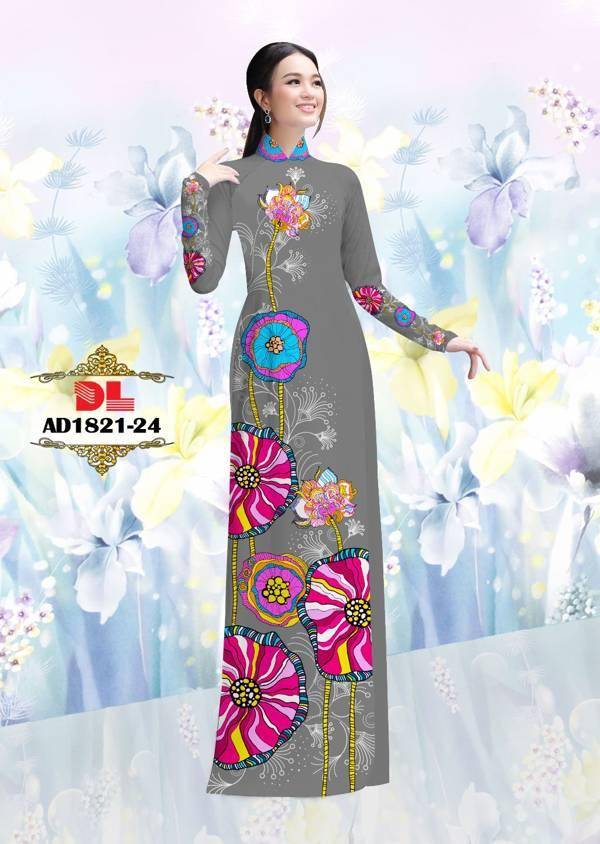 Vải Áo Dài Hoa In 3D Vừa Ra AD DL1821 72 Vải Áo Dài Hoa In 3D Vừa Ra  AD DL1821