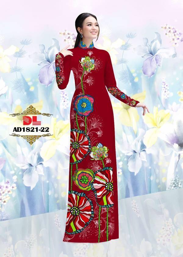 Vải Áo Dài Hoa In 3D Vừa Ra AD DL1821 74 Vải Áo Dài Hoa In 3D Vừa Ra  AD DL1821