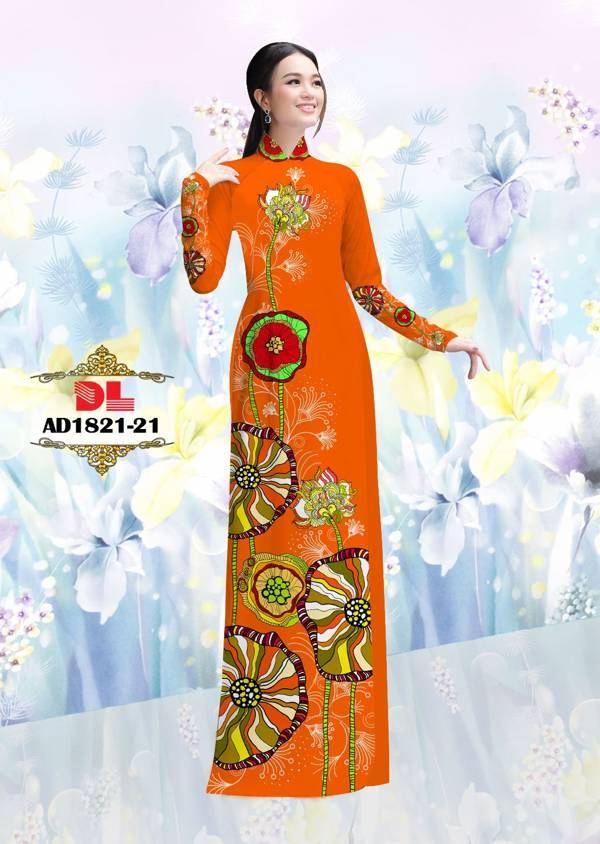 Vải Áo Dài Hoa In 3D Vừa Ra AD DL1821 75 Vải Áo Dài Hoa In 3D Vừa Ra  AD DL1821