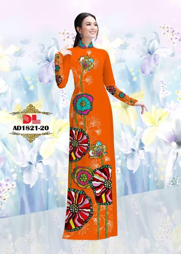 Vải Áo Dài Hoa In 3D Vừa Ra AD DL1821 76 Vải Áo Dài Hoa In 3D Vừa Ra  AD DL1821