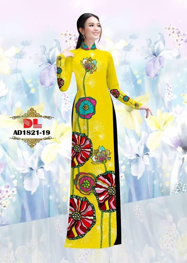 Vải Áo Dài Hoa In 3D Vừa Ra AD DL1821 78 Vải Áo Dài Hoa In 3D Vừa Ra  AD DL1821