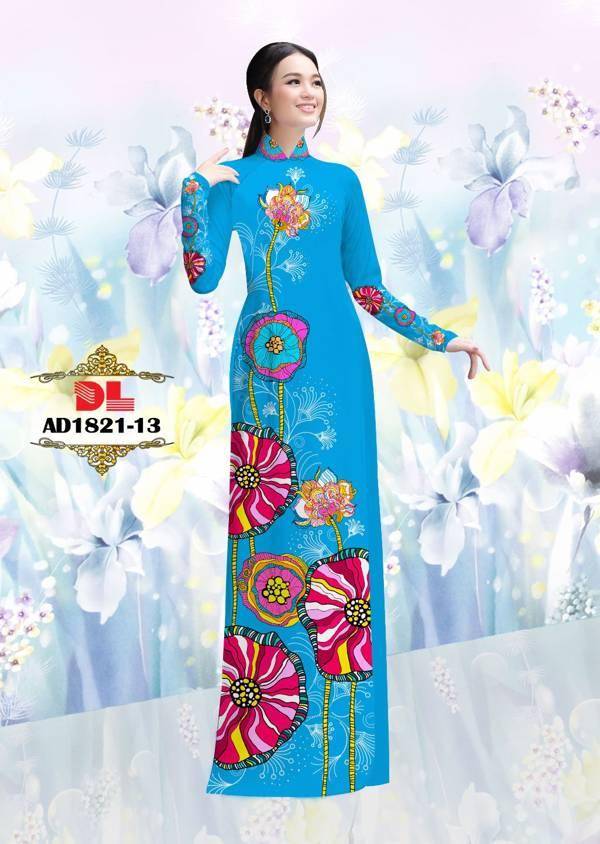Vải Áo Dài Hoa In 3D Vừa Ra AD DL1821 83 Vải Áo Dài Hoa In 3D Vừa Ra  AD DL1821