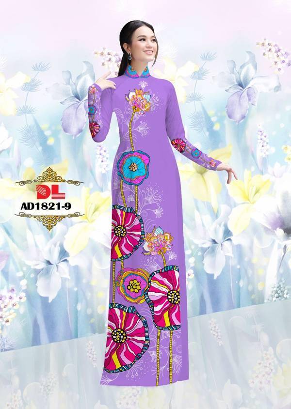 Vải Áo Dài Hoa In 3D Vừa Ra AD DL1821 87 Vải Áo Dài Hoa In 3D Vừa Ra  AD DL1821