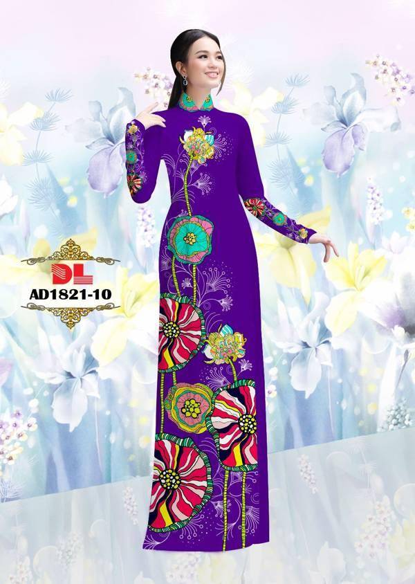 Vải Áo Dài Hoa In 3D Vừa Ra AD DL1821 86 Vải Áo Dài Hoa In 3D Vừa Ra  AD DL1821