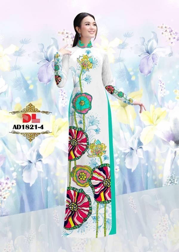 Vải Áo Dài Hoa In 3D Vừa Ra AD DL1821 93 Vải Áo Dài Hoa In 3D Vừa Ra  AD DL1821