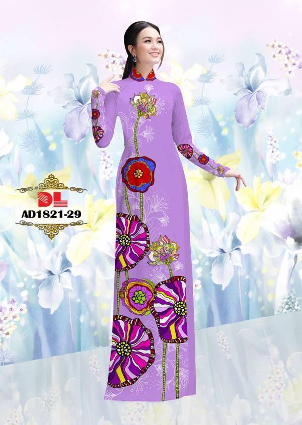 Vải Áo Dài Hoa In 3D Vừa Ra AD DL1821 101 Vải Áo Dài Hoa In 3D Vừa Ra  AD DL1821