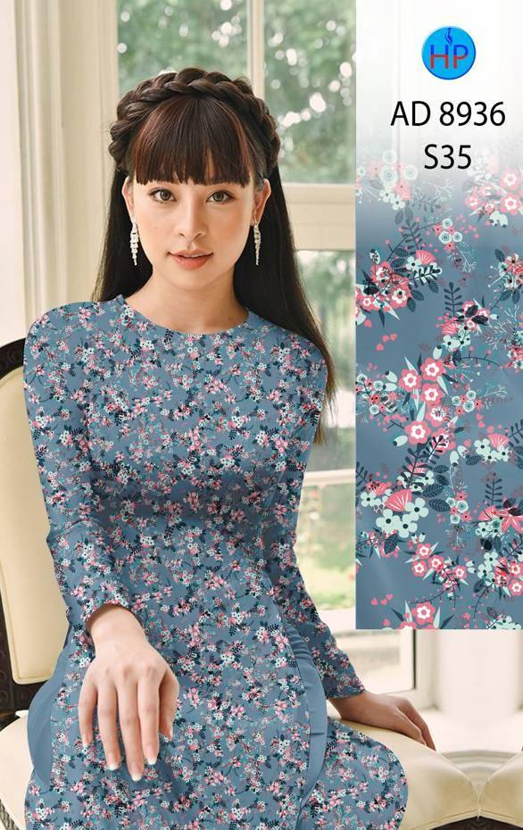 Vải Áo Dài Hoa Nhí Mới Ra AD 8936 39 Vải Áo Dài Hoa Nhí Mới Ra AD 8936