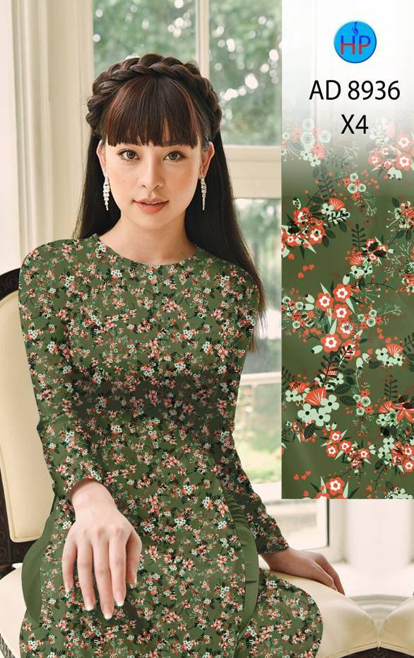 Vải Áo Dài Hoa Nhí Mới Ra AD 8936 40 Vải Áo Dài Hoa Nhí Mới Ra AD 8936