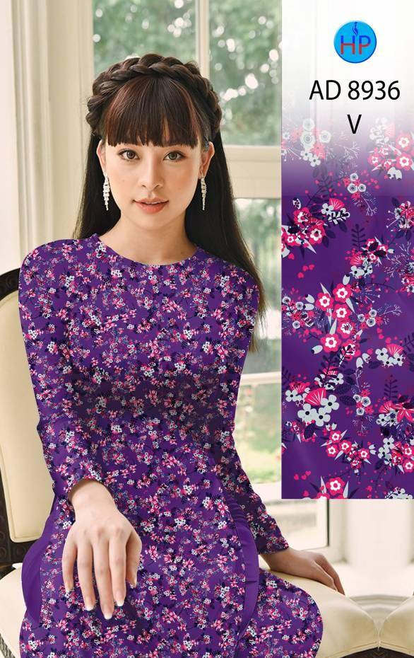 Vải Áo Dài Hoa Nhí Mới Ra AD 8936 42 Vải Áo Dài Hoa Nhí Mới Ra AD 8936