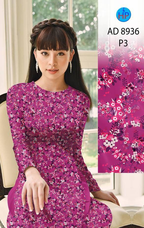 Vải Áo Dài Hoa Nhí Mới Ra AD 8936 47 Vải Áo Dài Hoa Nhí Mới Ra AD 8936