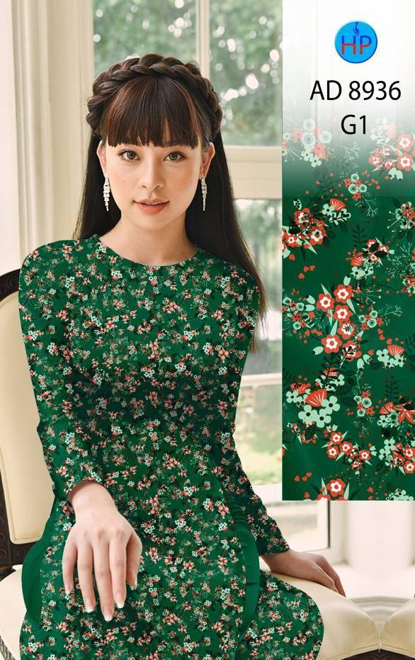 Vải Áo Dài Hoa Nhí Mới Ra AD 8936 50 Vải Áo Dài Hoa Nhí Mới Ra AD 8936