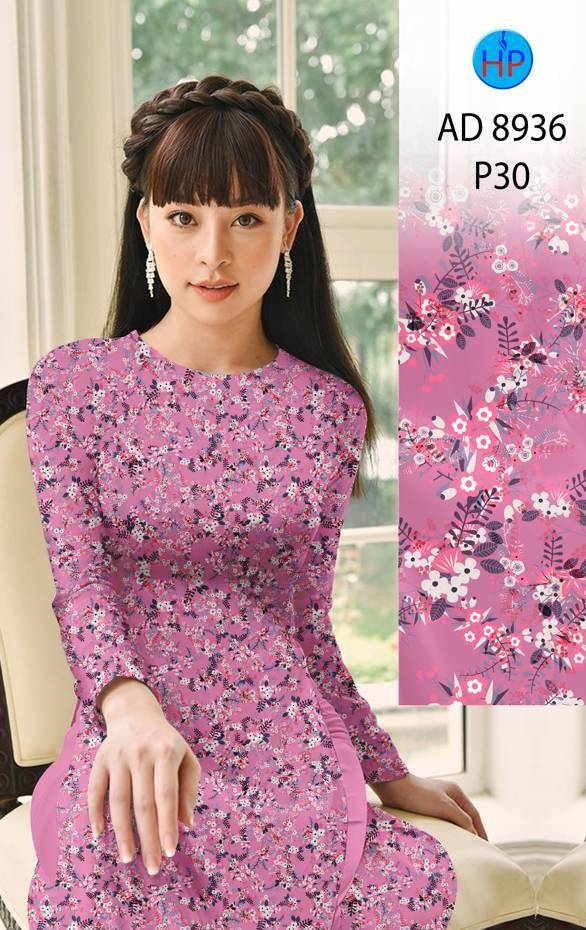 Vải Áo Dài Hoa Nhí Mới Ra AD 8936 53 Vải Áo Dài Hoa Nhí Mới Ra AD 8936