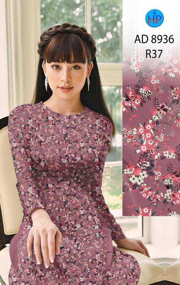 Vải Áo Dài Hoa Nhí Mới Ra AD 8936 55 Vải Áo Dài Hoa Nhí Mới Ra AD 8936