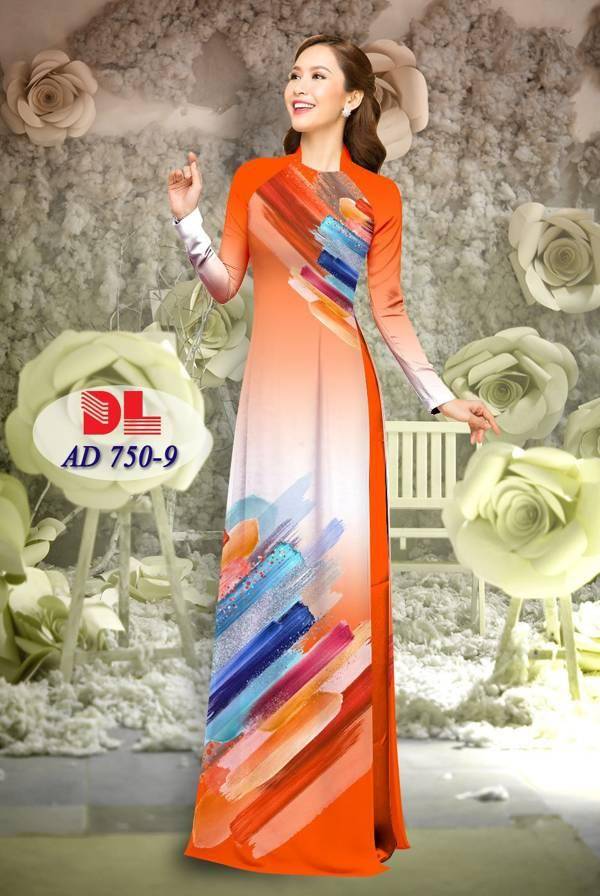 Vải Áo Dài Hoa Văn Vừa Ra  AD DL750