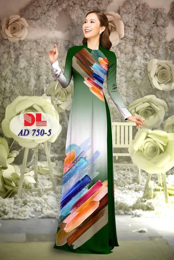 Vải Áo Dài Hoa Văn Vừa Ra  AD DL750