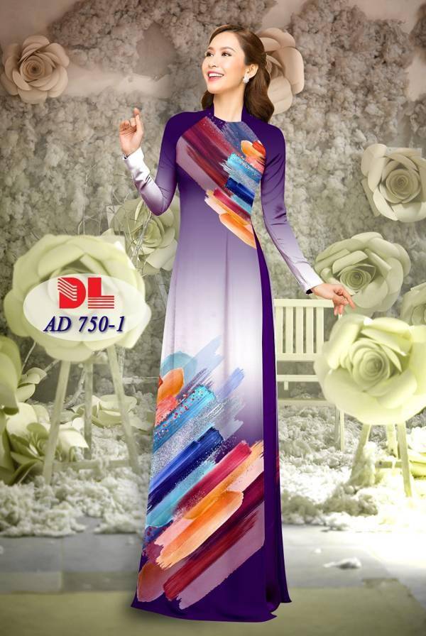 Vải Áo Dài Hoa Văn Vừa Ra  AD DL750