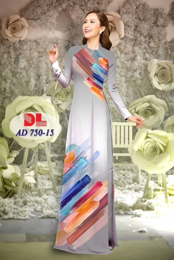 Vải Áo Dài Hoa Văn Vừa Ra  AD DL750