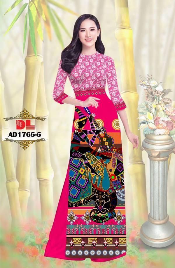 Vải Áo Dài Hoa Văn Vừa Ra  AD DL1765