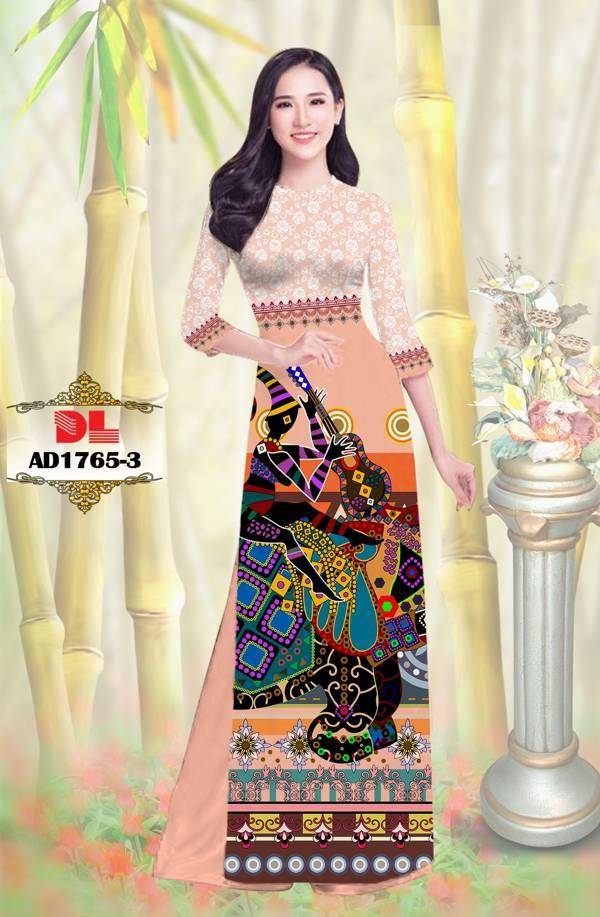 Vải Áo Dài Hoa Văn Vừa Ra  AD DL1765