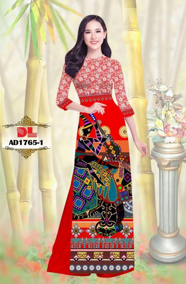 Vải Áo Dài Hoa Văn Vừa Ra  AD DL1765