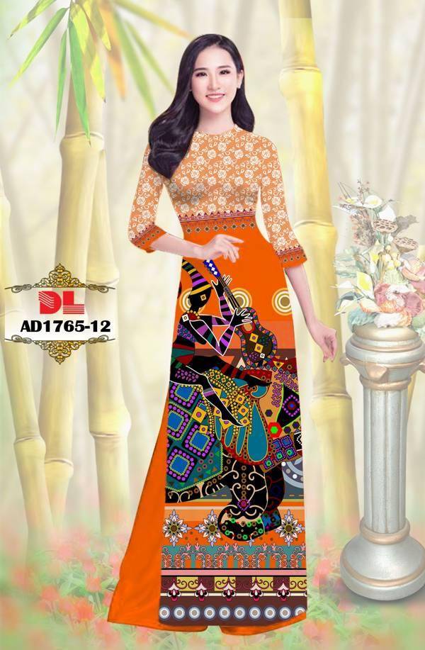 Vải Áo Dài Hoa Văn Vừa Ra  AD DL1765