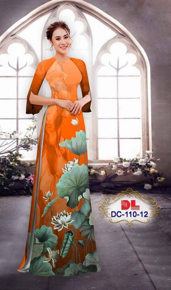 Vải Áo Dài Hoa Sen Vừa Ra AD DC110 18 Vải Áo Dài Hoa Sen Vừa Ra AD DC110