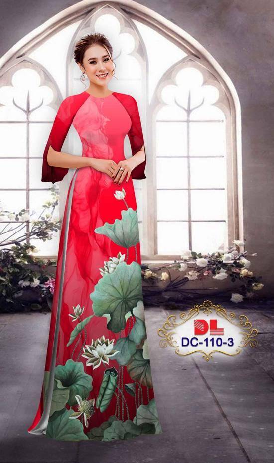 Vải Áo Dài Hoa Sen Vừa Ra AD DC110 21 Vải Áo Dài Hoa Sen Vừa Ra AD DC110