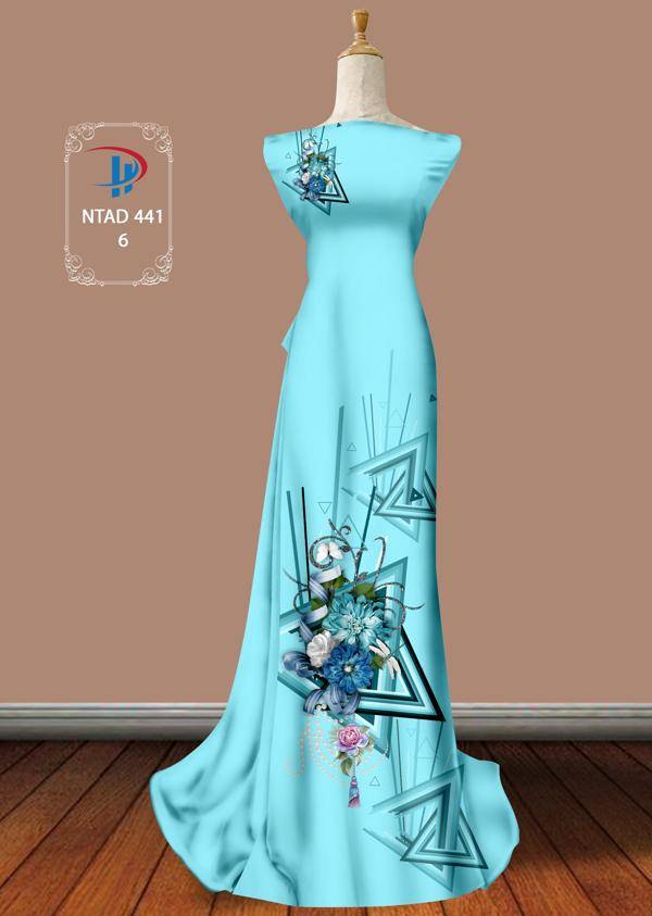 Vải Áo Dài Hoa In 3D Độc Đáo AD NTAD441 70 Vải Áo Dài Hoa In 3D Độc Đáo AD NTAD441