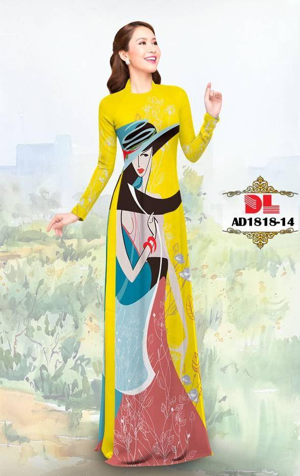 Vải Áo Dài Hình Cô Gái Mới Ra AD DL1818 54 Vải Áo Dài Hình Cô Gái Mới Ra AD DL1818