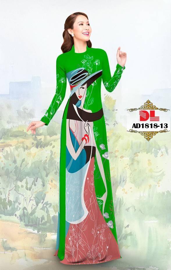Vải Áo Dài Hình Cô Gái Mới Ra AD DL1818 55 Vải Áo Dài Hình Cô Gái Mới Ra AD DL1818
