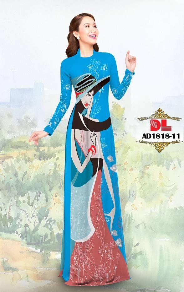 Vải Áo Dài Hình Cô Gái Mới Ra AD DL1818 57 Vải Áo Dài Hình Cô Gái Mới Ra AD DL1818