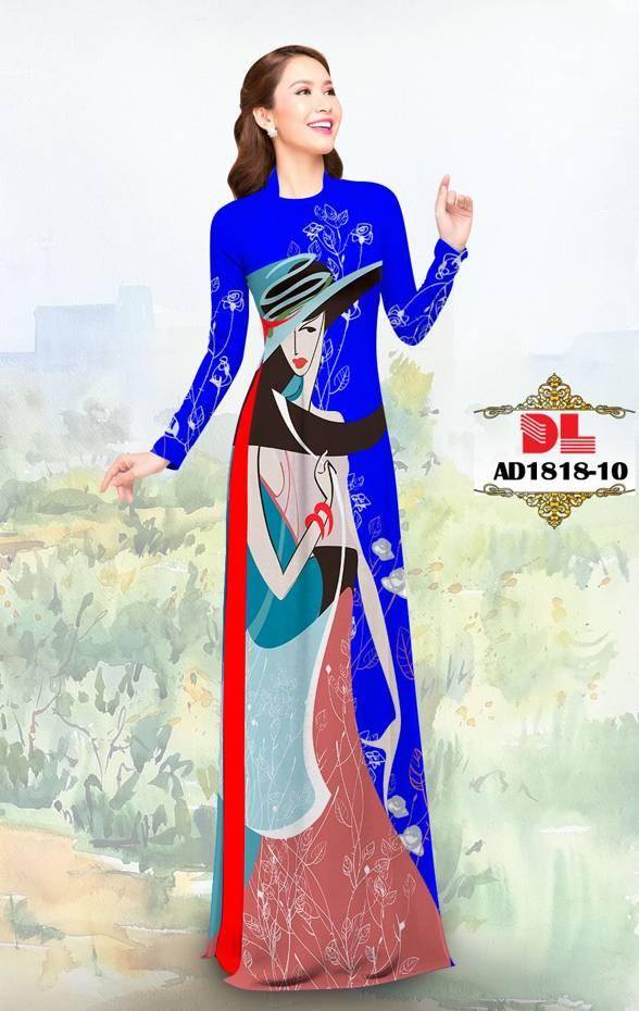 Vải Áo Dài Hình Cô Gái Mới Ra AD DL1818 58 Vải Áo Dài Hình Cô Gái Mới Ra AD DL1818