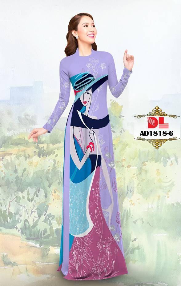 Vải Áo Dài Hình Cô Gái Mới Ra AD DL1818 62 Vải Áo Dài Hình Cô Gái Mới Ra AD DL1818