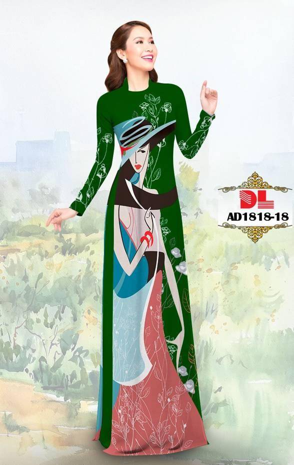 Vải Áo Dài Hình Cô Gái Mới Ra AD DL1818 63 Vải Áo Dài Hình Cô Gái Mới Ra AD DL1818