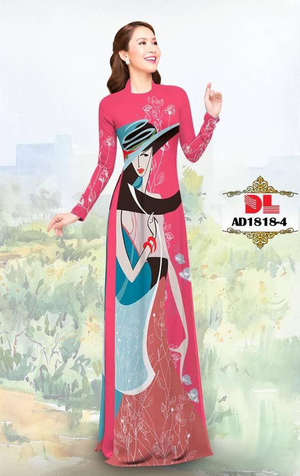 Vải Áo Dài Hình Cô Gái Mới Ra AD DL1818 65 Vải Áo Dài Hình Cô Gái Mới Ra AD DL1818