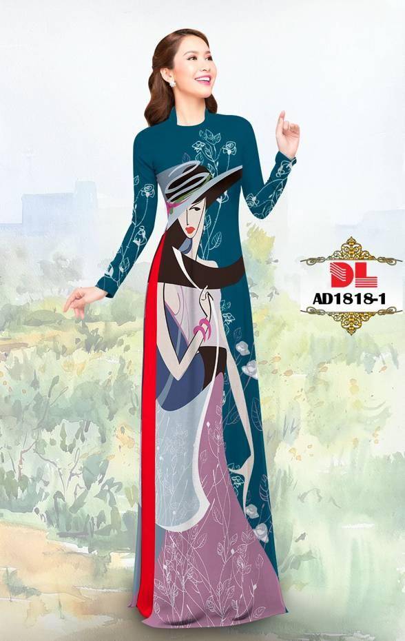 Vải Áo Dài Hình Cô Gái Mới Ra AD DL1818 68 Vải Áo Dài Hình Cô Gái Mới Ra AD DL1818
