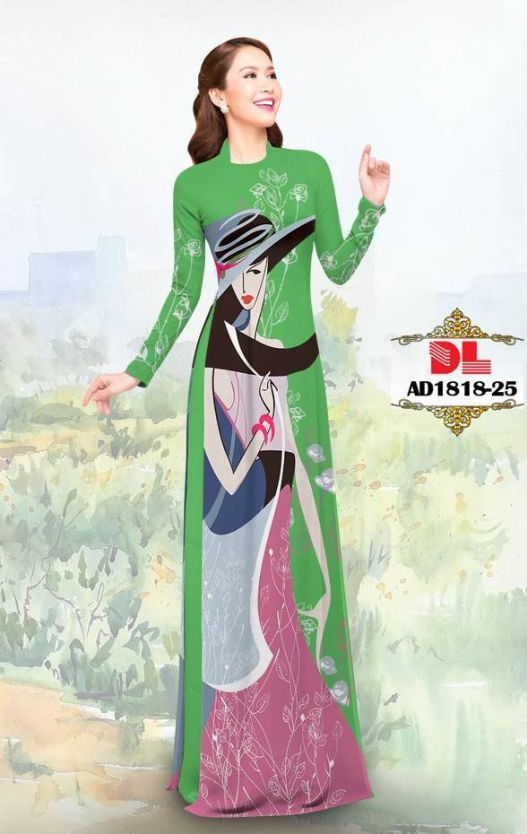 Vải Áo Dài Hình Cô Gái Mới Ra AD DL1818 69 Vải Áo Dài Hình Cô Gái Mới Ra AD DL1818