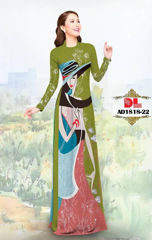 Vải Áo Dài Hình Cô Gái Mới Ra AD DL1818 73 Vải Áo Dài Hình Cô Gái Mới Ra AD DL1818