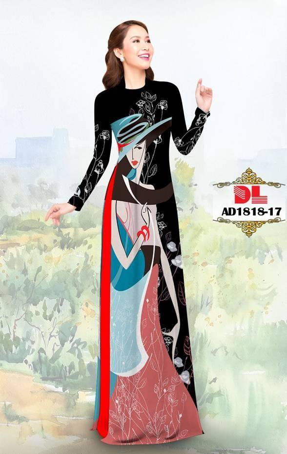 Vải Áo Dài Hình Cô Gái Mới Ra AD DL1818 76 Vải Áo Dài Hình Cô Gái Mới Ra AD DL1818