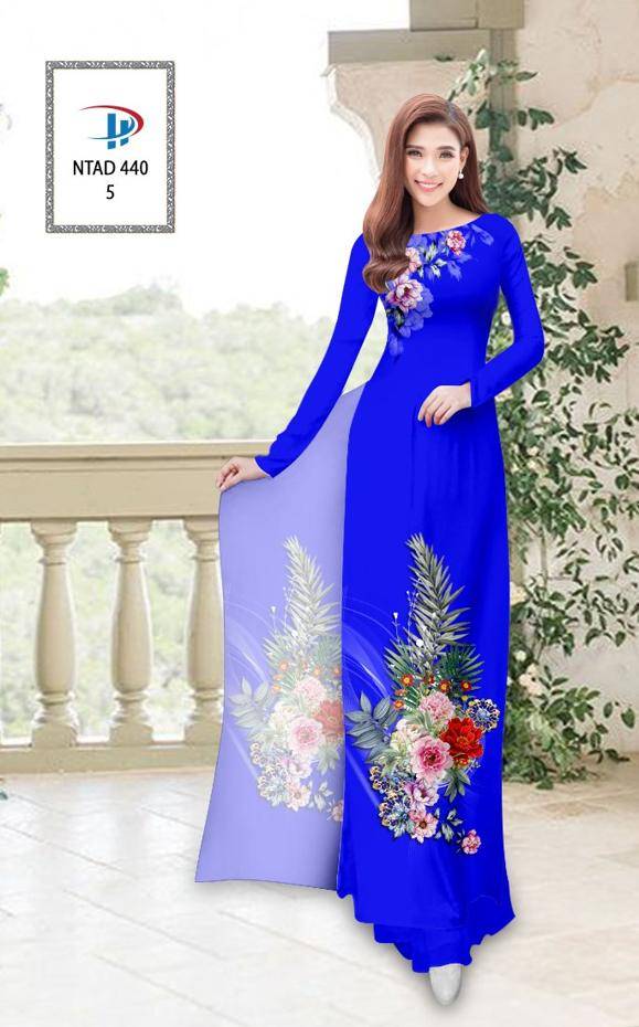 Vải Áo Dài Hoa Hồng Mới Ra AD NTAD440