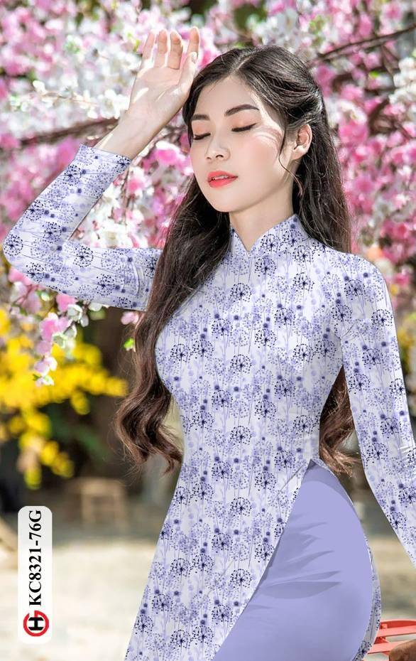 Vải Áo Dài Hoa Đều Thiết Kế 2021 AD KC8321 41 Vải Áo Dài Hoa Đều Thiết Kế 2021 AD KC8321