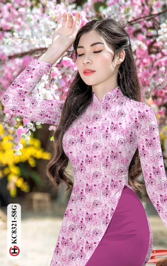 Vải Áo Dài Hoa Đều Thiết Kế 2021 AD KC8321 40 Vải Áo Dài Hoa Đều Thiết Kế 2021 AD KC8321
