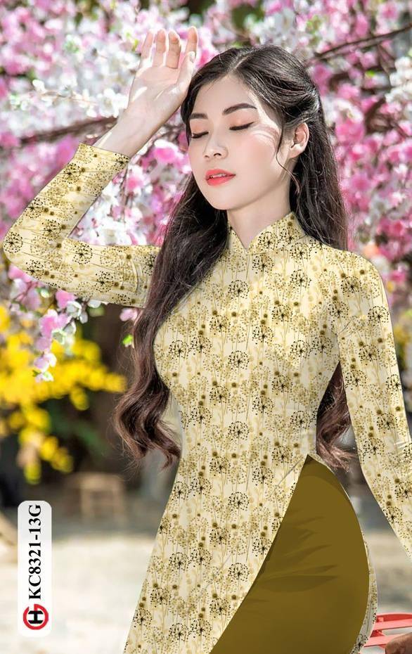 Vải Áo Dài Hoa Đều Thiết Kế 2021 AD KC8321 44 Vải Áo Dài Hoa Đều Thiết Kế 2021 AD KC8321