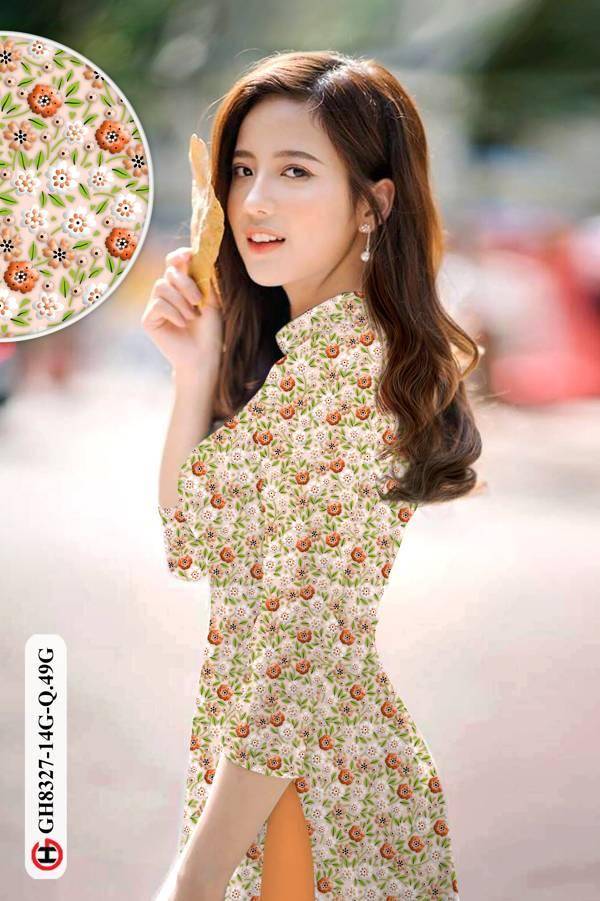 Vải Áo Dài Hoa Nhí Mới Ra AD GH8327 31 Vải Áo Dài Hoa Nhí Mới Ra AD GH8327