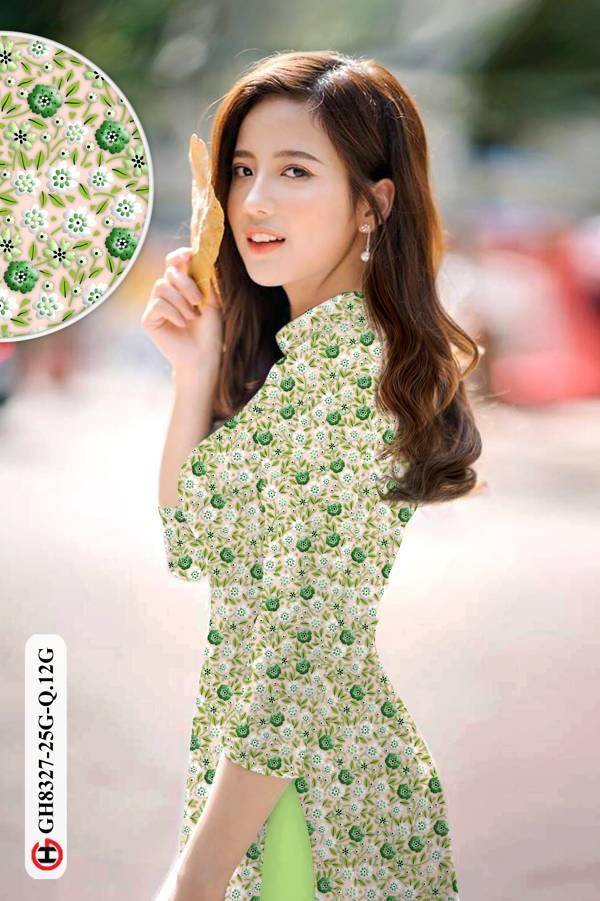 Vải Áo Dài Hoa Nhí Mới Ra AD GH8327 30 Vải Áo Dài Hoa Nhí Mới Ra AD GH8327