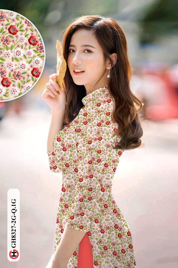 Vải Áo Dài Hoa Nhí Mới Ra AD GH8327 32 Vải Áo Dài Hoa Nhí Mới Ra AD GH8327